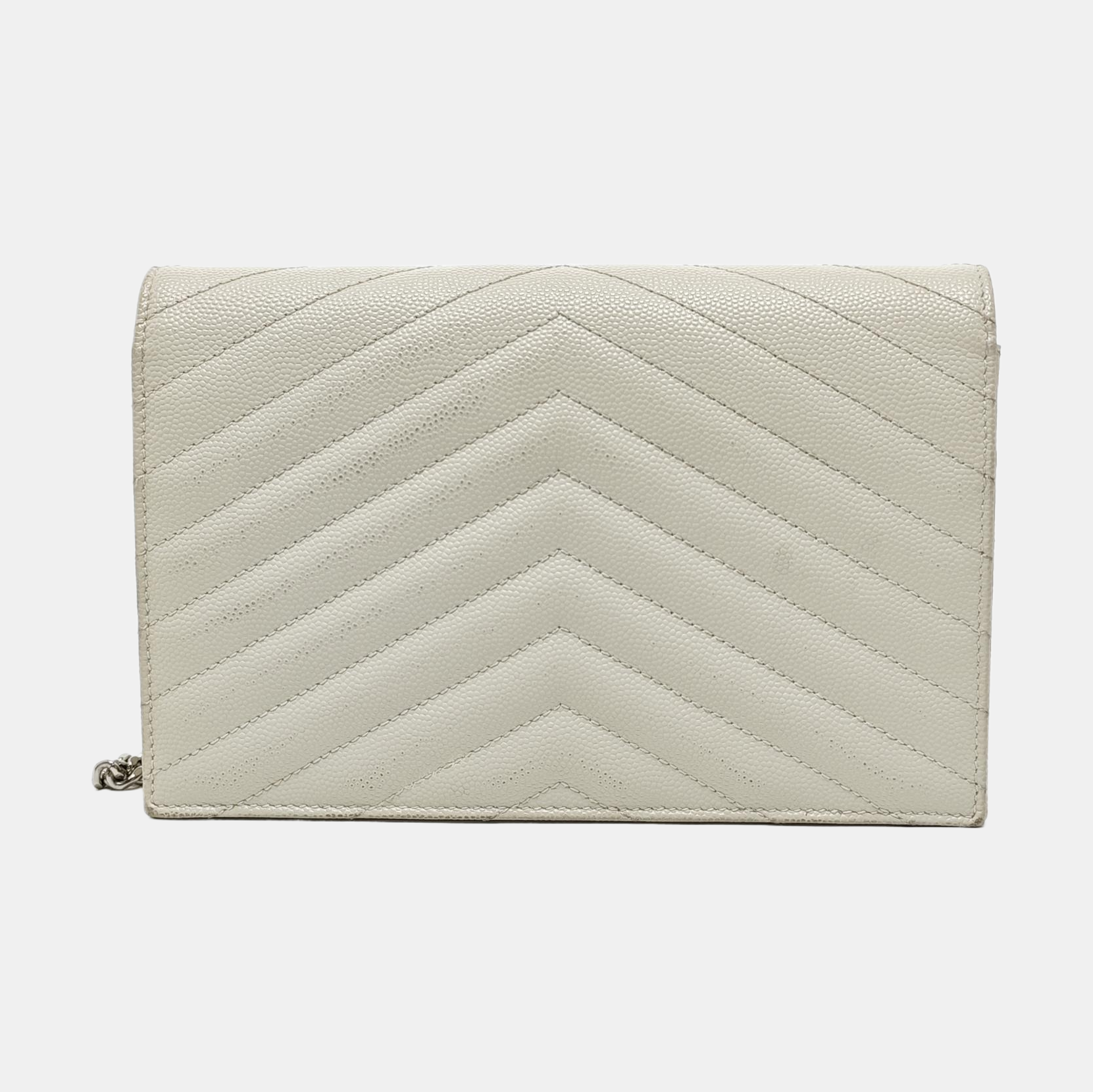 MONOGRAM WOC Chevron Calfskin White