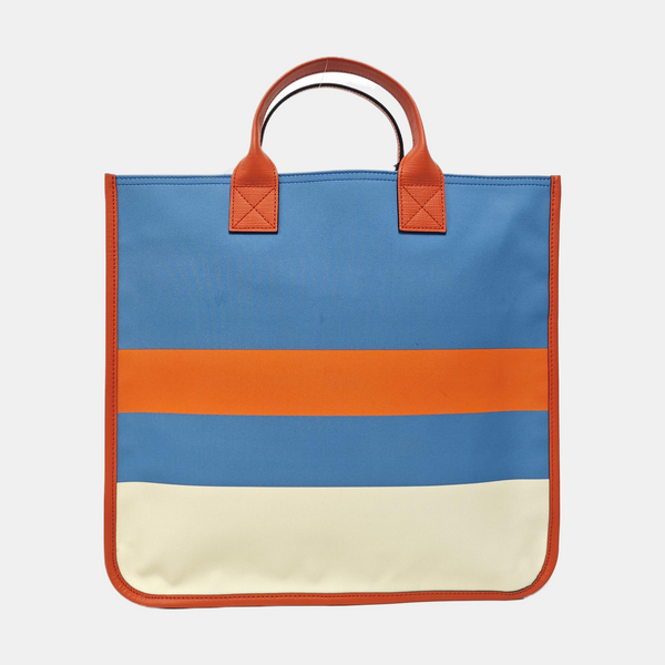 Nylon Top Handle Bag Blue