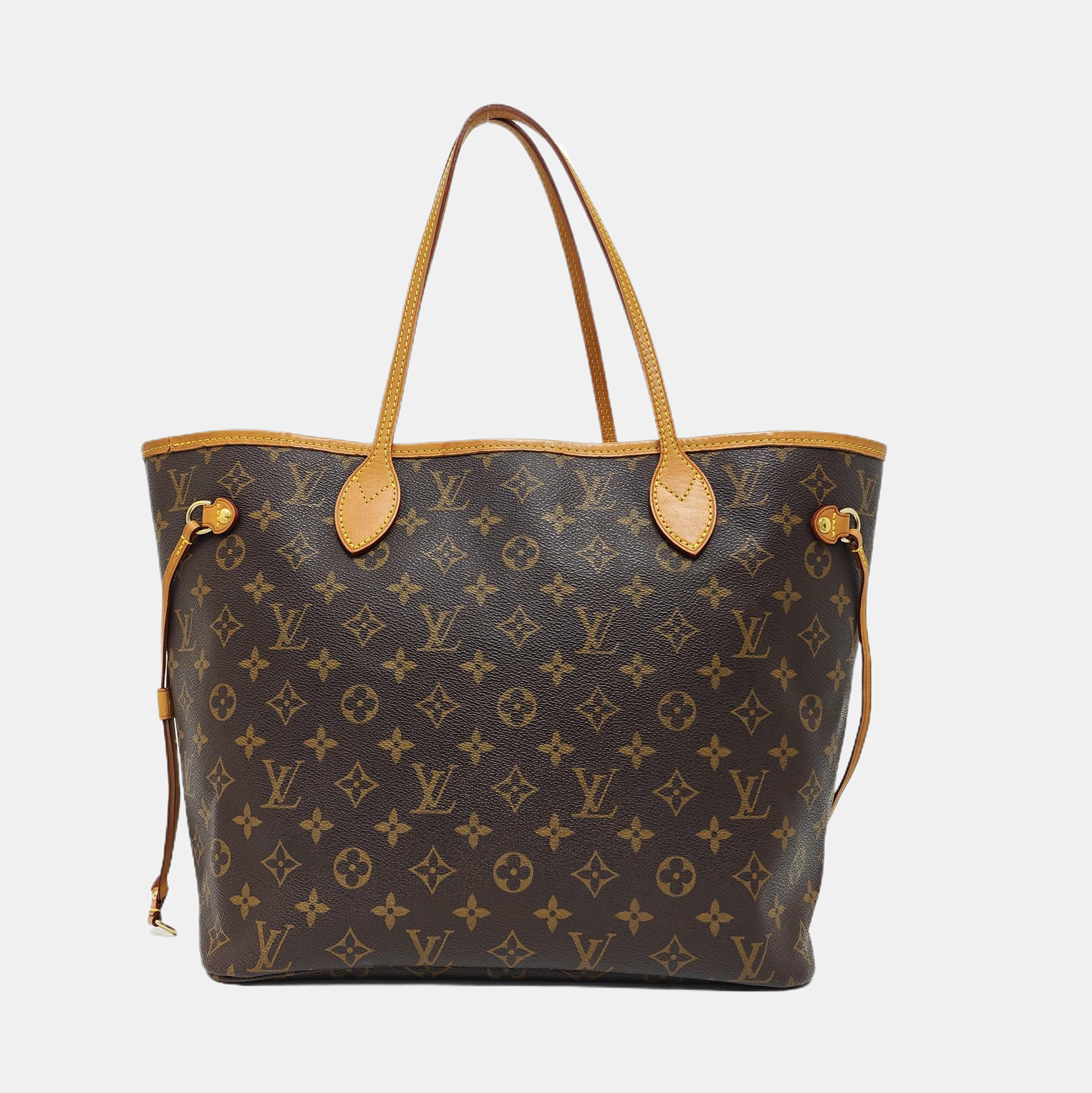 NEVERFULL MM Monogram Coated Canvas Brown