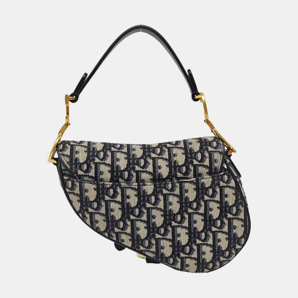 Saddle Mini Oblique Canvas Blue