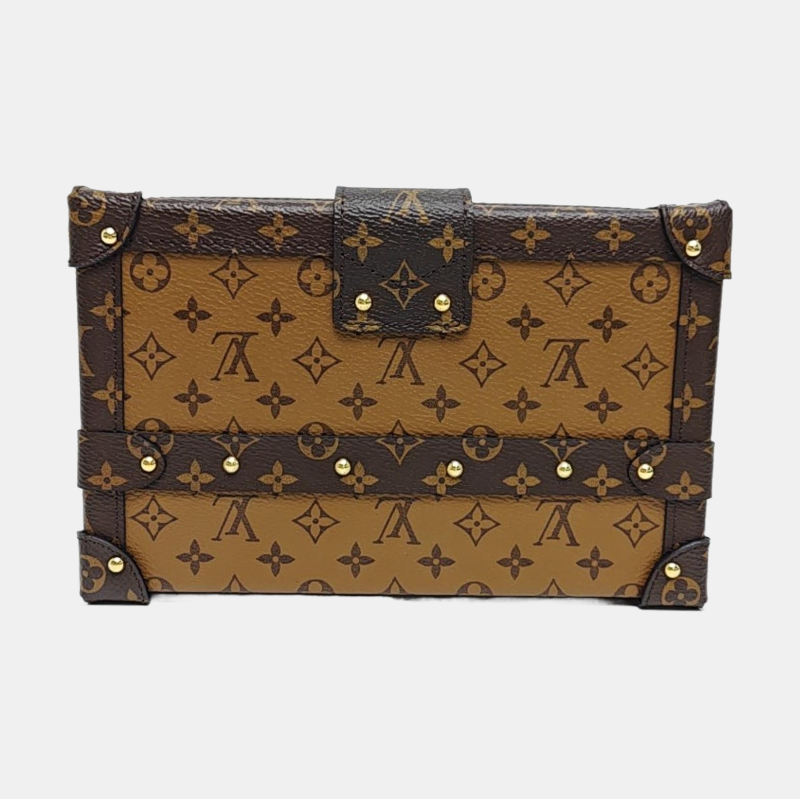 PETITE MALLE Monogram Coated Canvas Brown