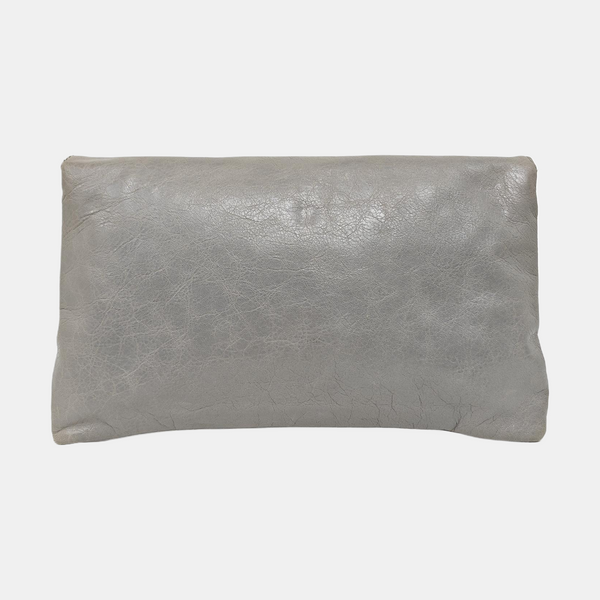Classic Metallic Edge City Small Calfskin Gray