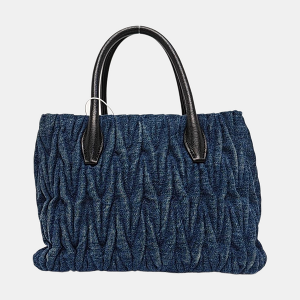 Avenue Quilted Fabric Blue