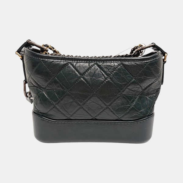 GABRIELLE Small Quilted Calfskin Green