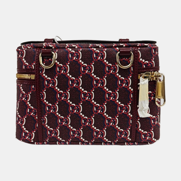 Monogram Coated Canvas Shoulder Bag Super Mini Red