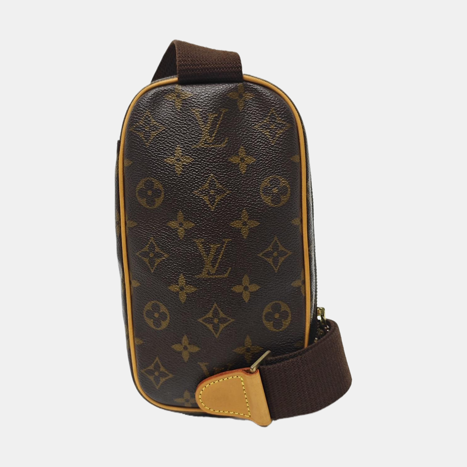 GANGE Monogram Coated Canvas Brown