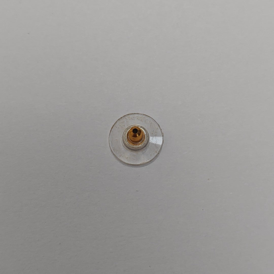CC Logo Metal Gold Stud Earrings