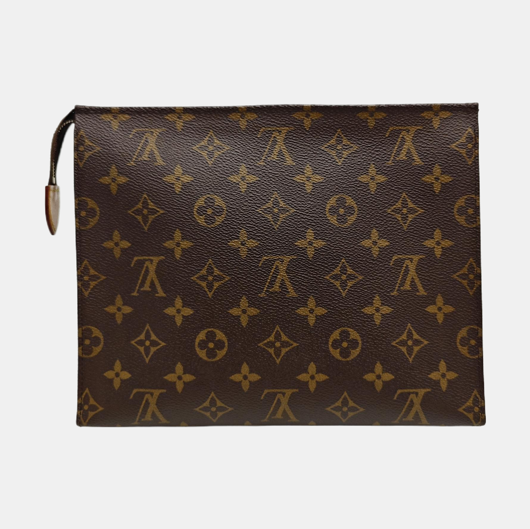 TOILET POCKET 26 Monogram Coated Canvas Brown