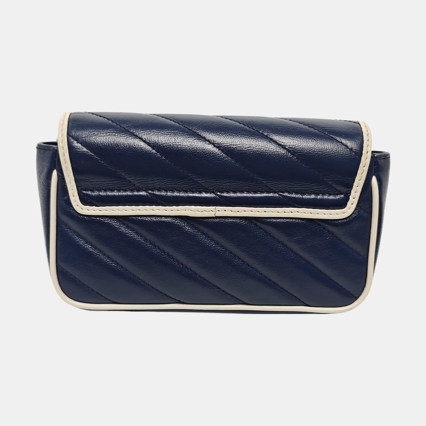 GG Marmont Super Mini Quilted Calfskin Blue