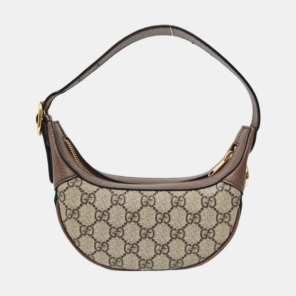 Ophidia Mini Monogram Coated Canvas Beige
