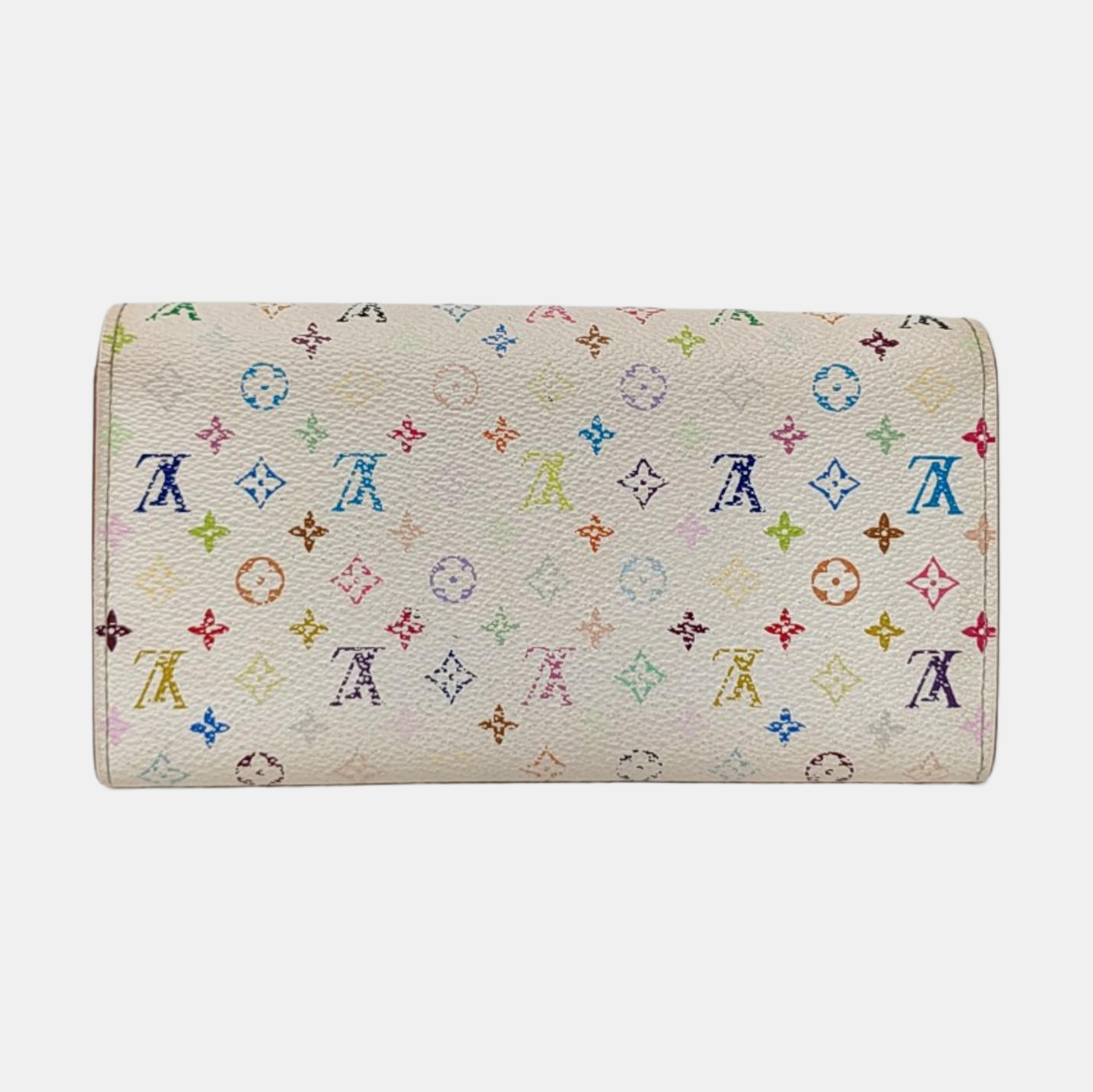 LV × TM PORTE MONNAIE Monogram Coated Canvas White Wallet
