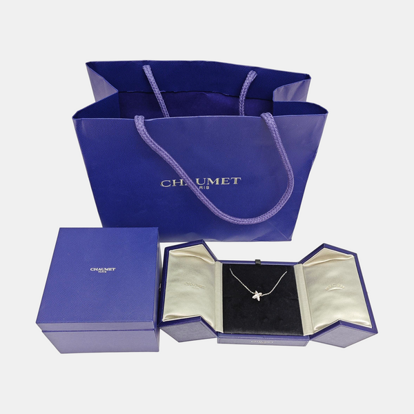 Jeux De Liens 18k White Gold Silver Necklace