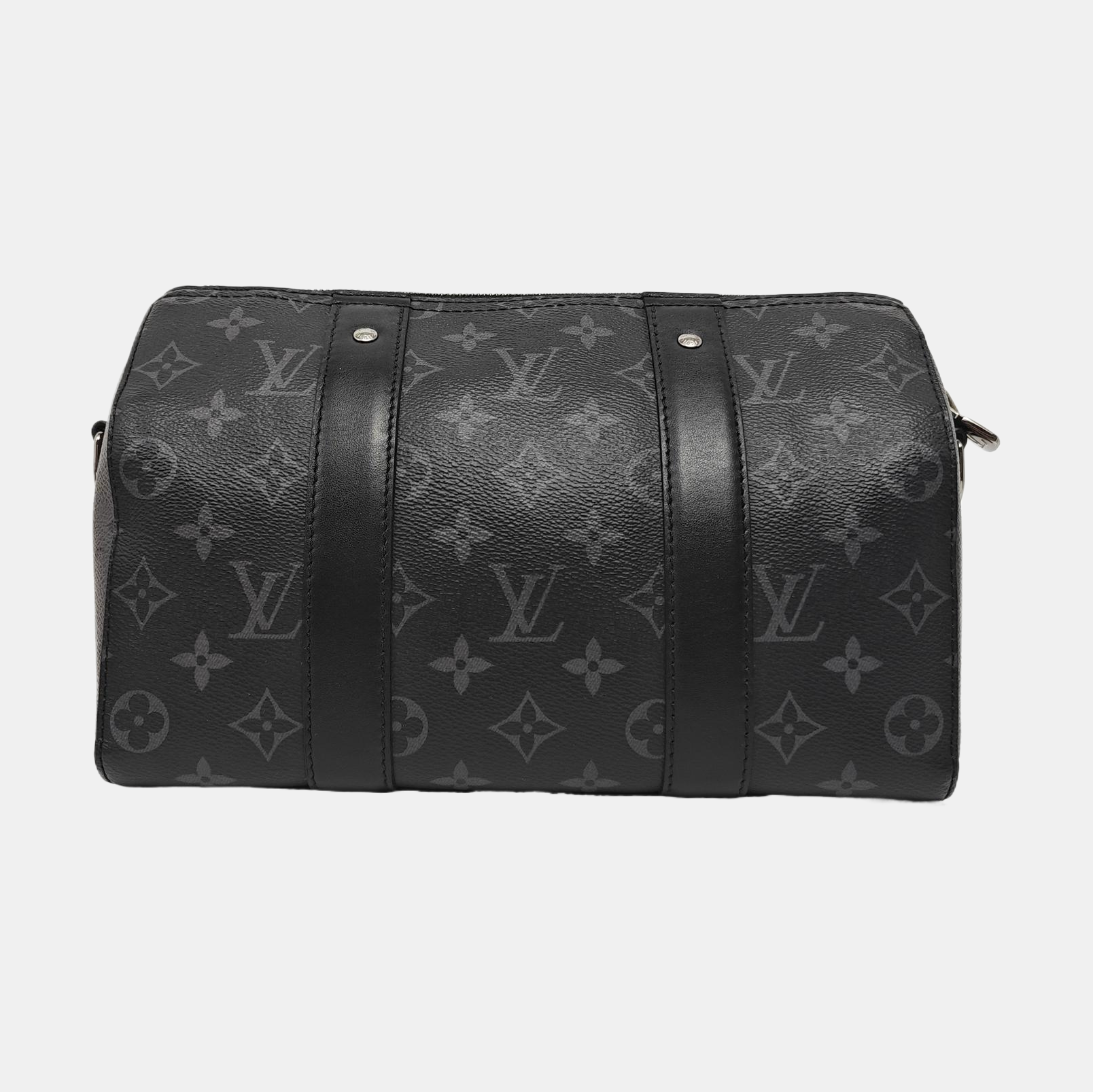 KEEPALL Monogram Coated Canvas Black