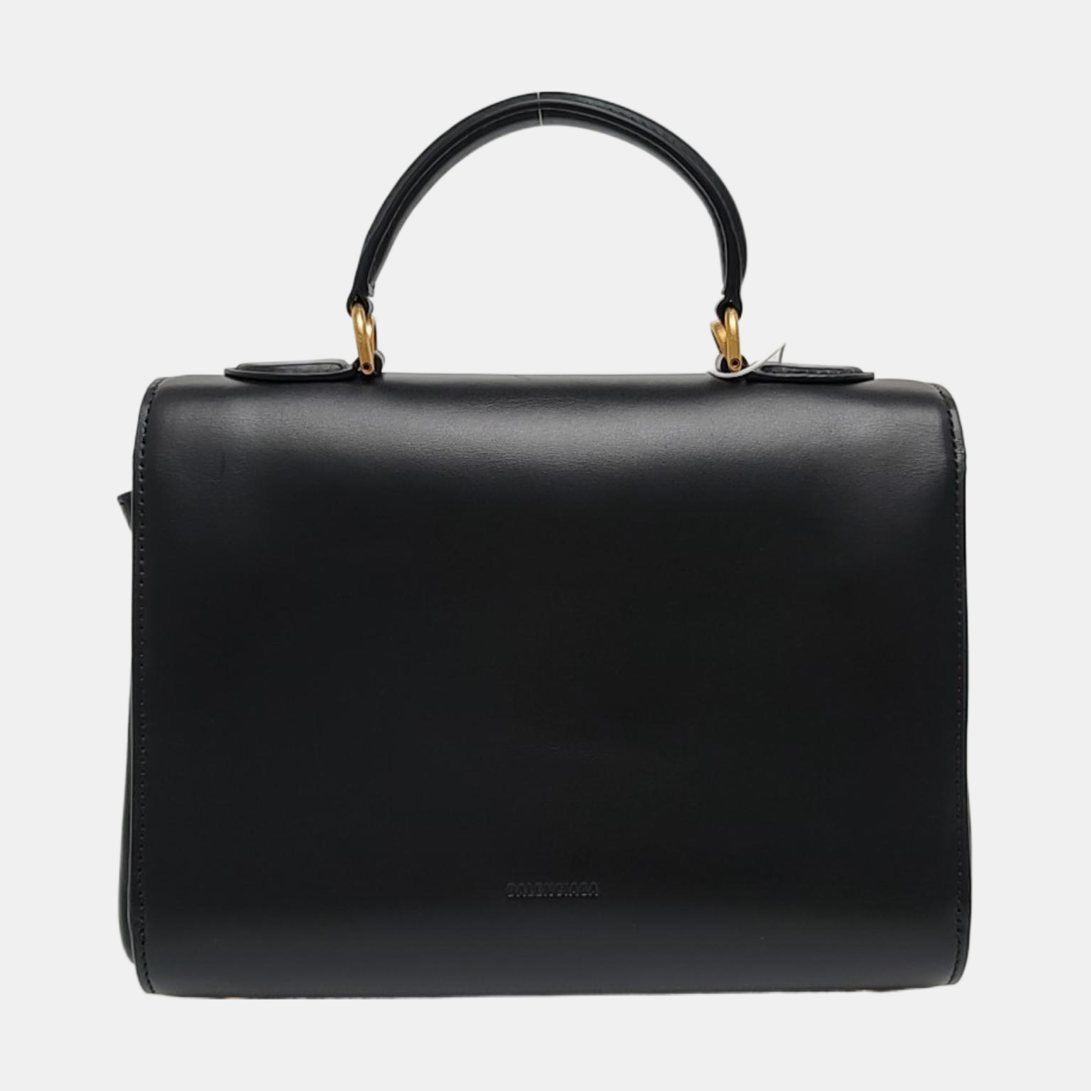 Calfskin Top Handle Bag Black