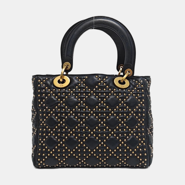 Lady Dior Medium Cannage Lambskin Black