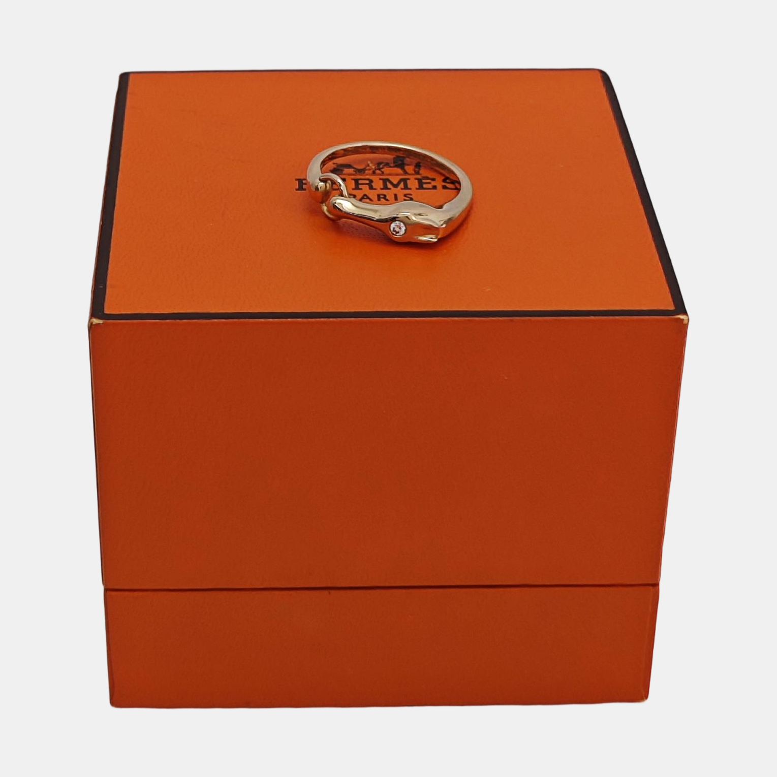 Galop Hermes 18k Rose Gold Ring EU 52