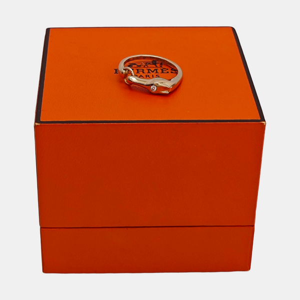 Galop Hermes 18k Rose Gold Ring EU 52