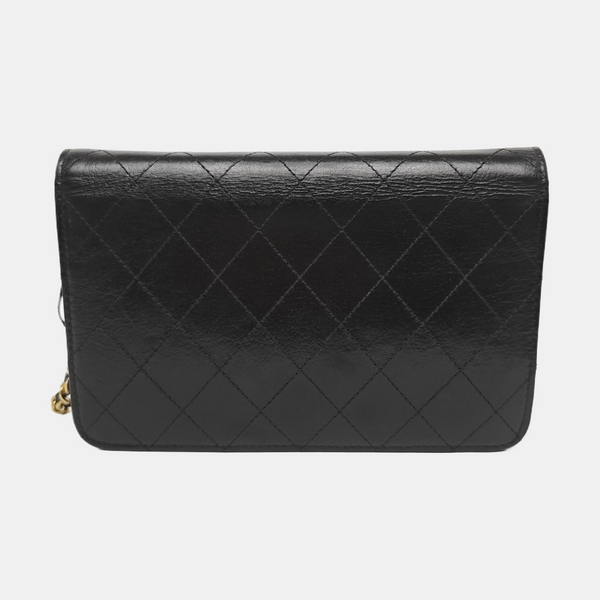 Quilted Calfskin Shoulder Bag Black