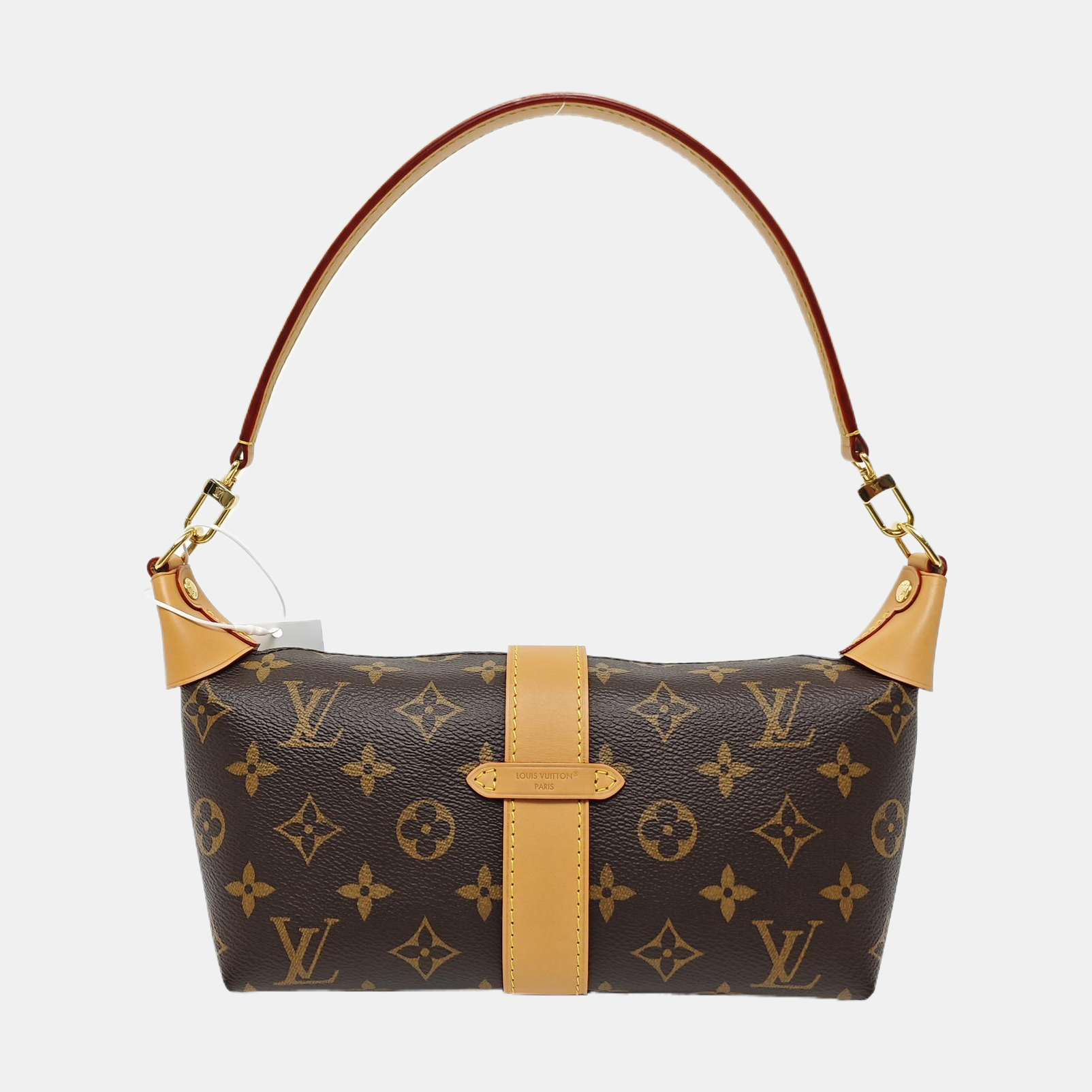 Pochette Mia Monogram Coated Canvas Brown
