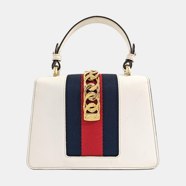 Sylvie Mini Calfskin White