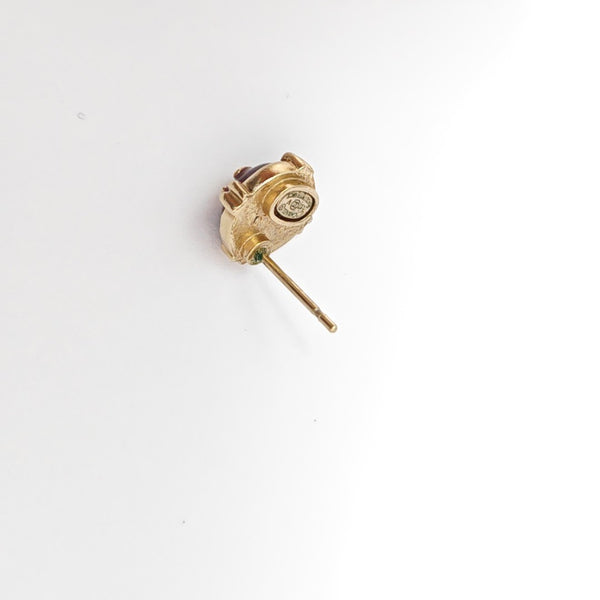 Metal Brown Stud Earrings