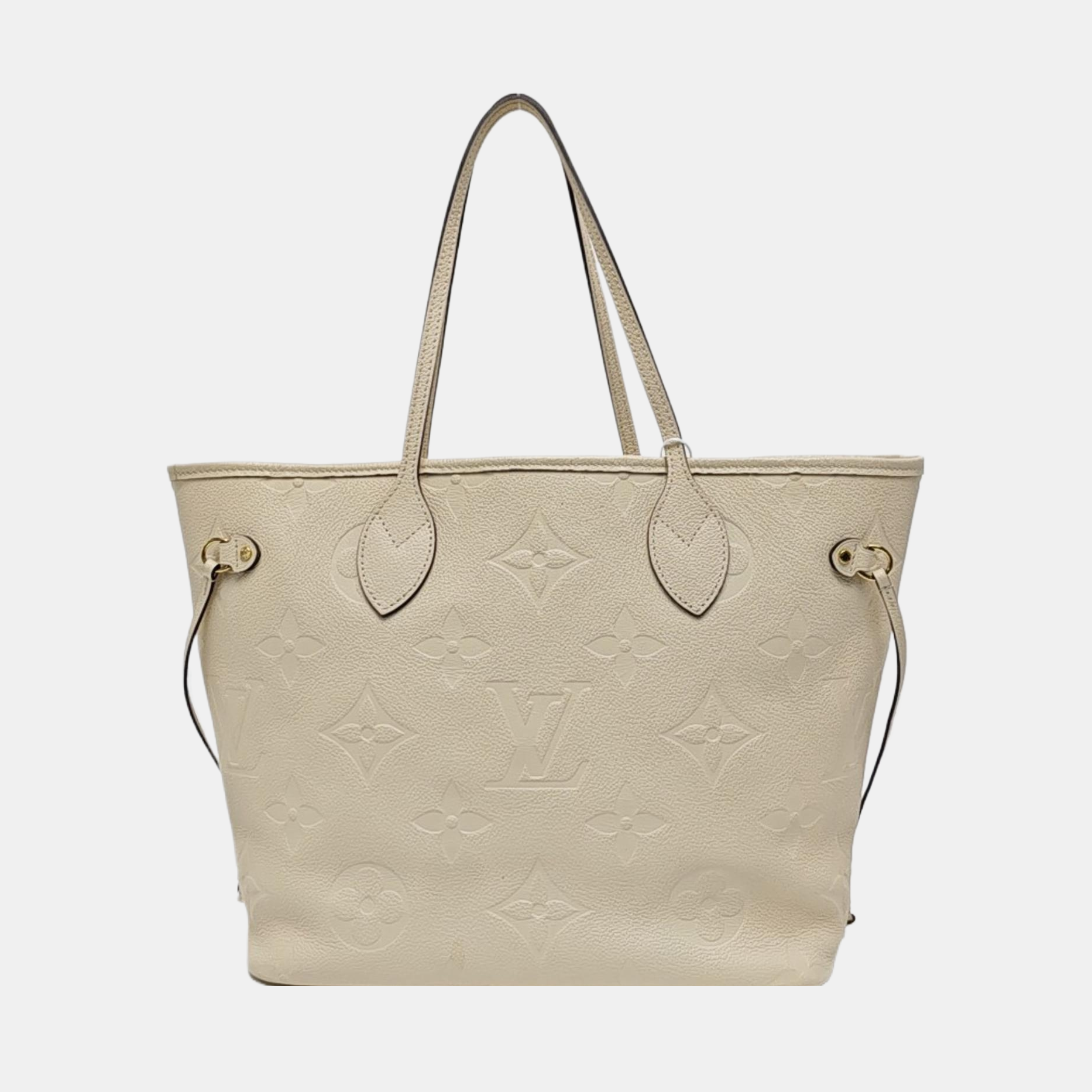 NEVERFULL MM Monogram Calfskin Beige