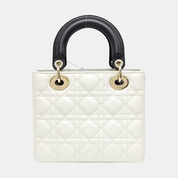Lady Dior Small Cannage Lambskin White