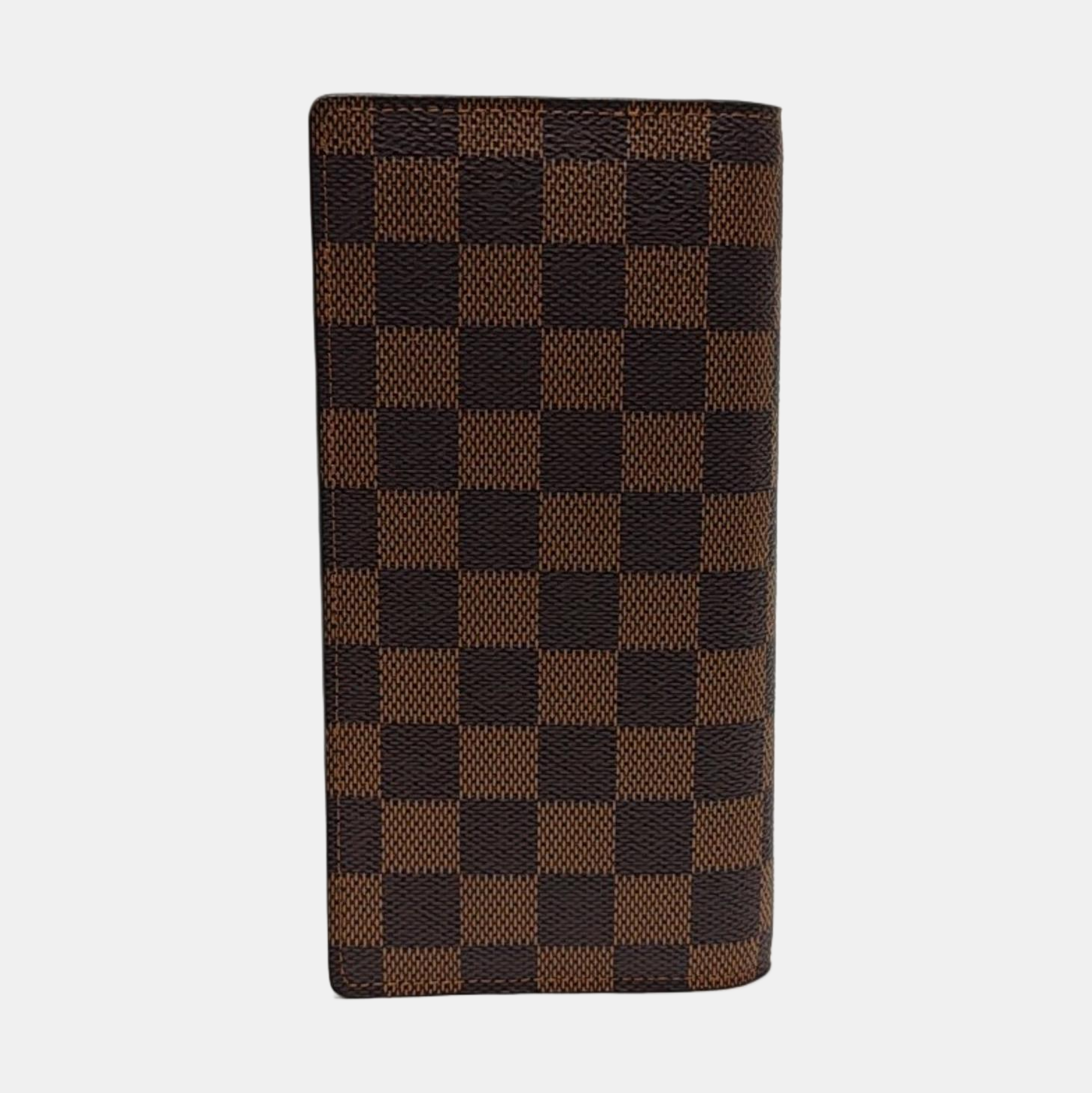 Damier Ebene Coated Canvas Clutch Brown