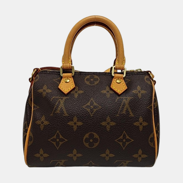 SPEEDY Nano Monogram Coated Canvas Brown