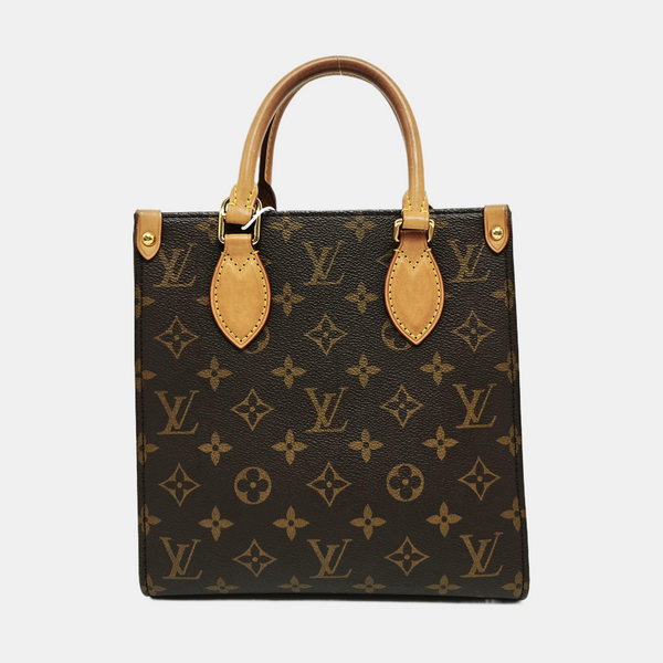 SAC PLAT BB Monogram Coated Canvas Brown