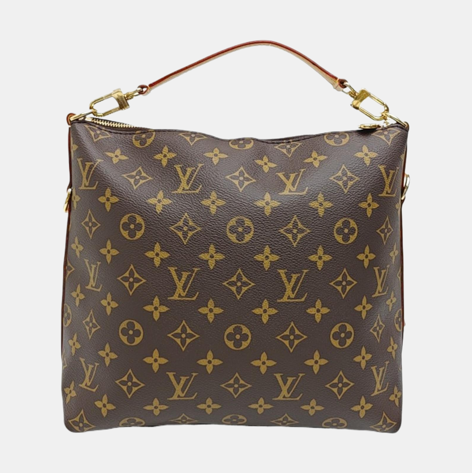 Monogram Coated Canvas Shoulder Bag Brown