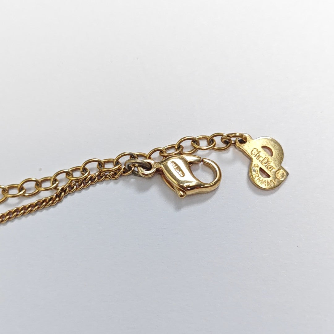 Dior Oblique Metal Gold Necklace
