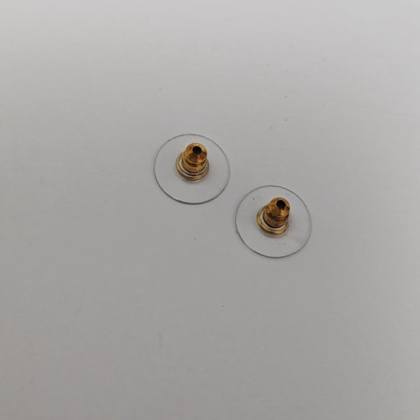CC Logo Metal Gold Stud Earrings