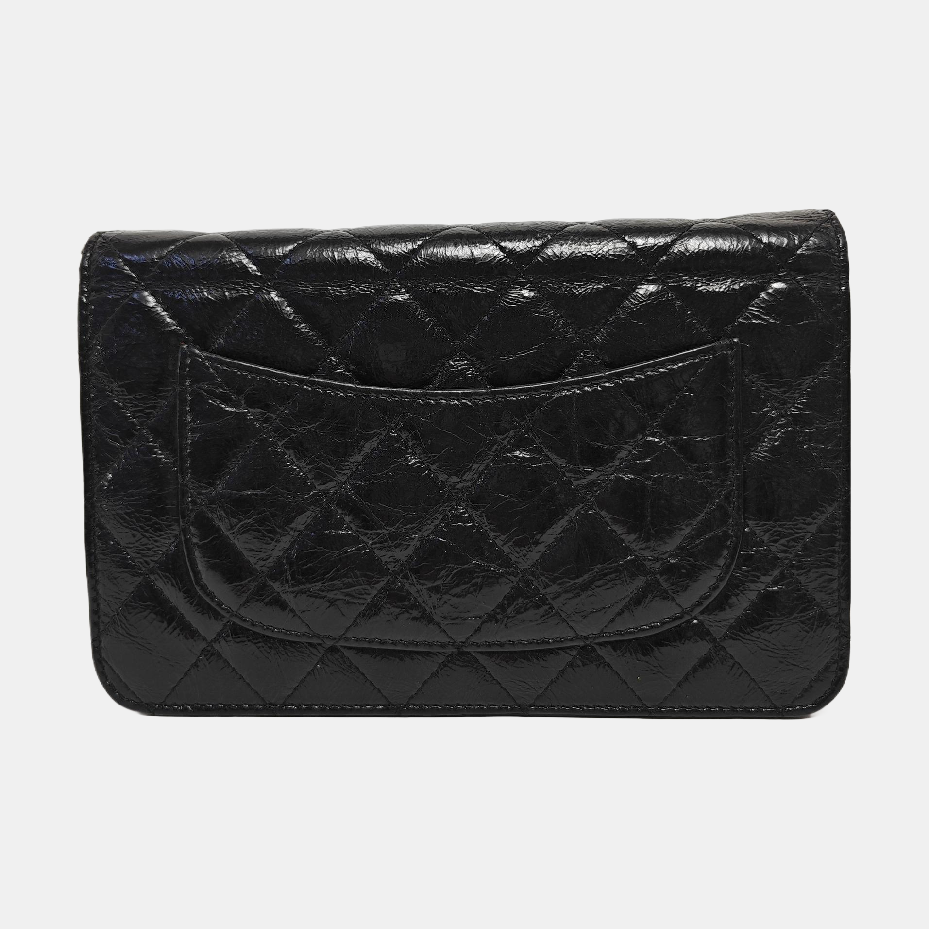 2.55 WOC Quilted Calfskin Black
