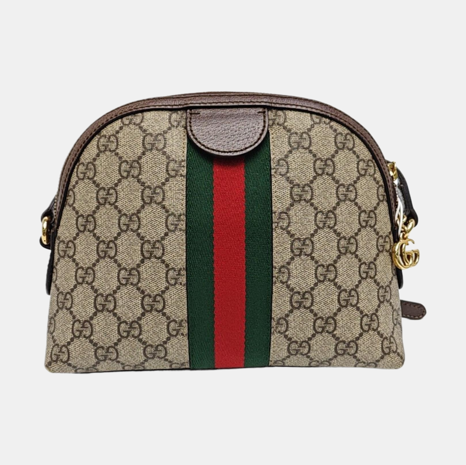 Ophidia Small Monogram Lona Revestida Beige