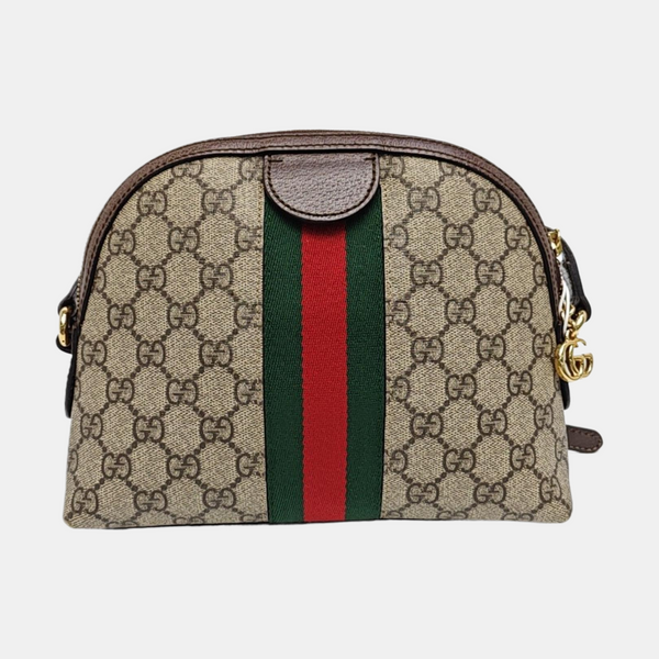 Ophidia Small Monogram Lona Revestida Beige
