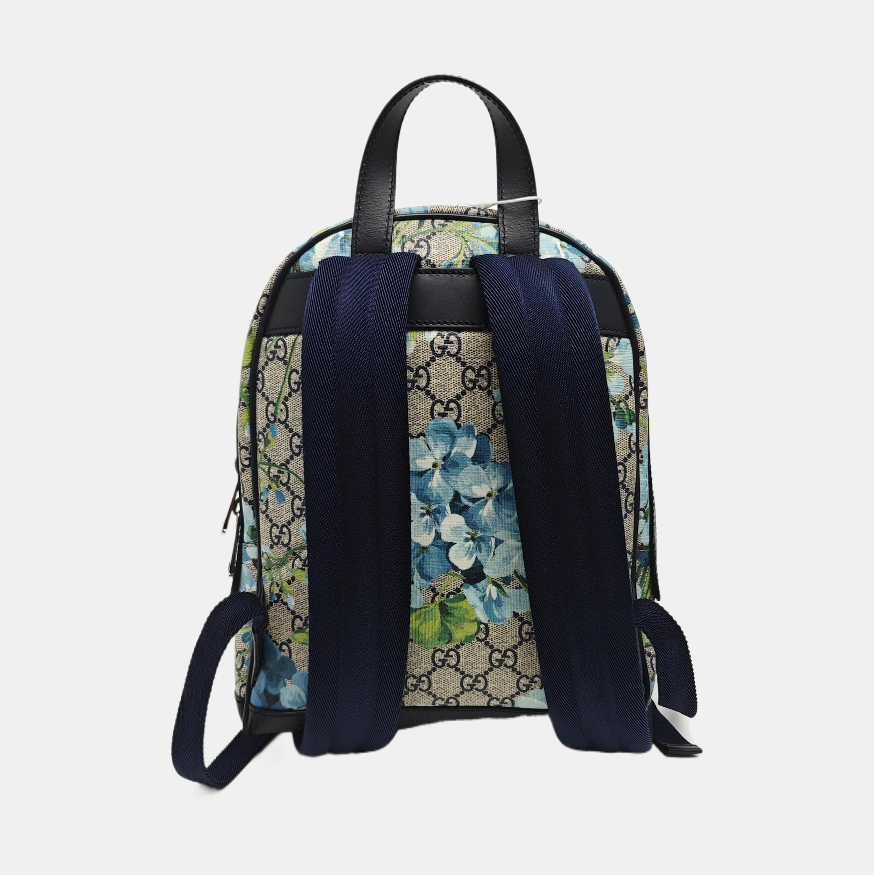 GG Blooms Small Monogram Coated Canvas Black