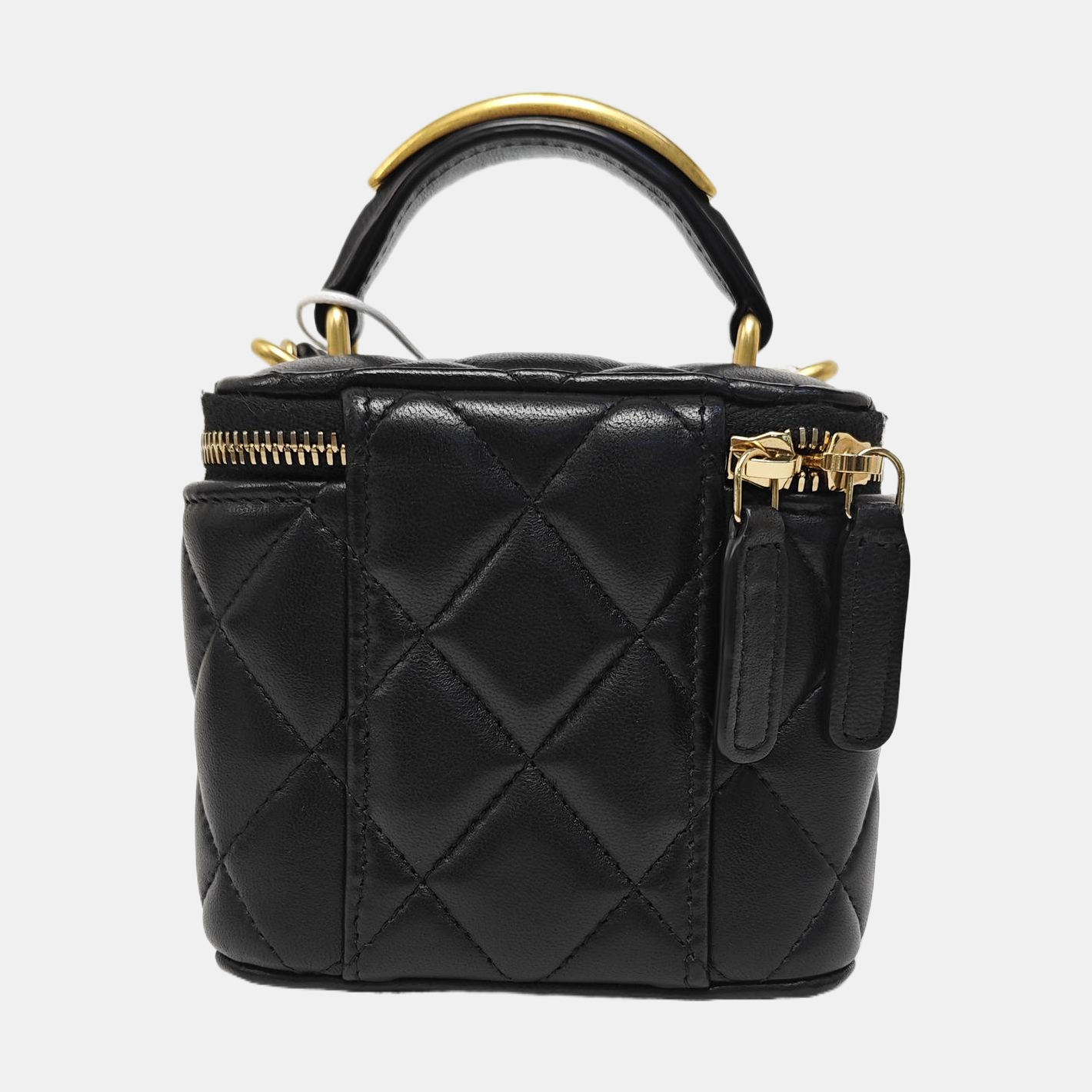 VANITY CASE Mini Quilted Lambskin Black