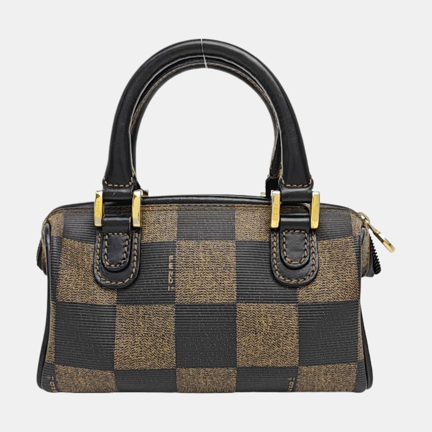 Coated Canvas Shoulder Bag Black