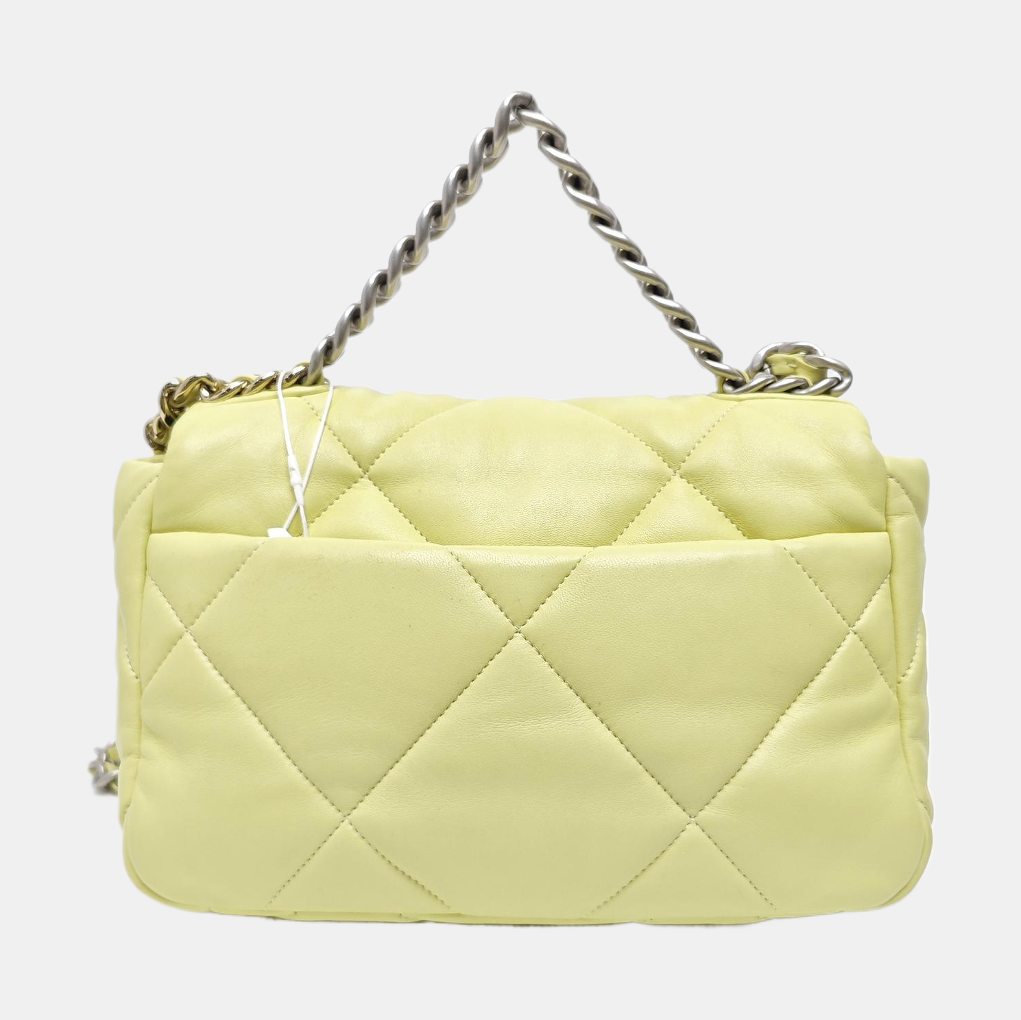 CHANEL 19 Small Quilted Lambskin Yellow