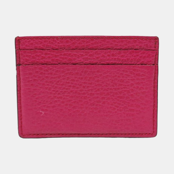 Calfskin Card Holder Red