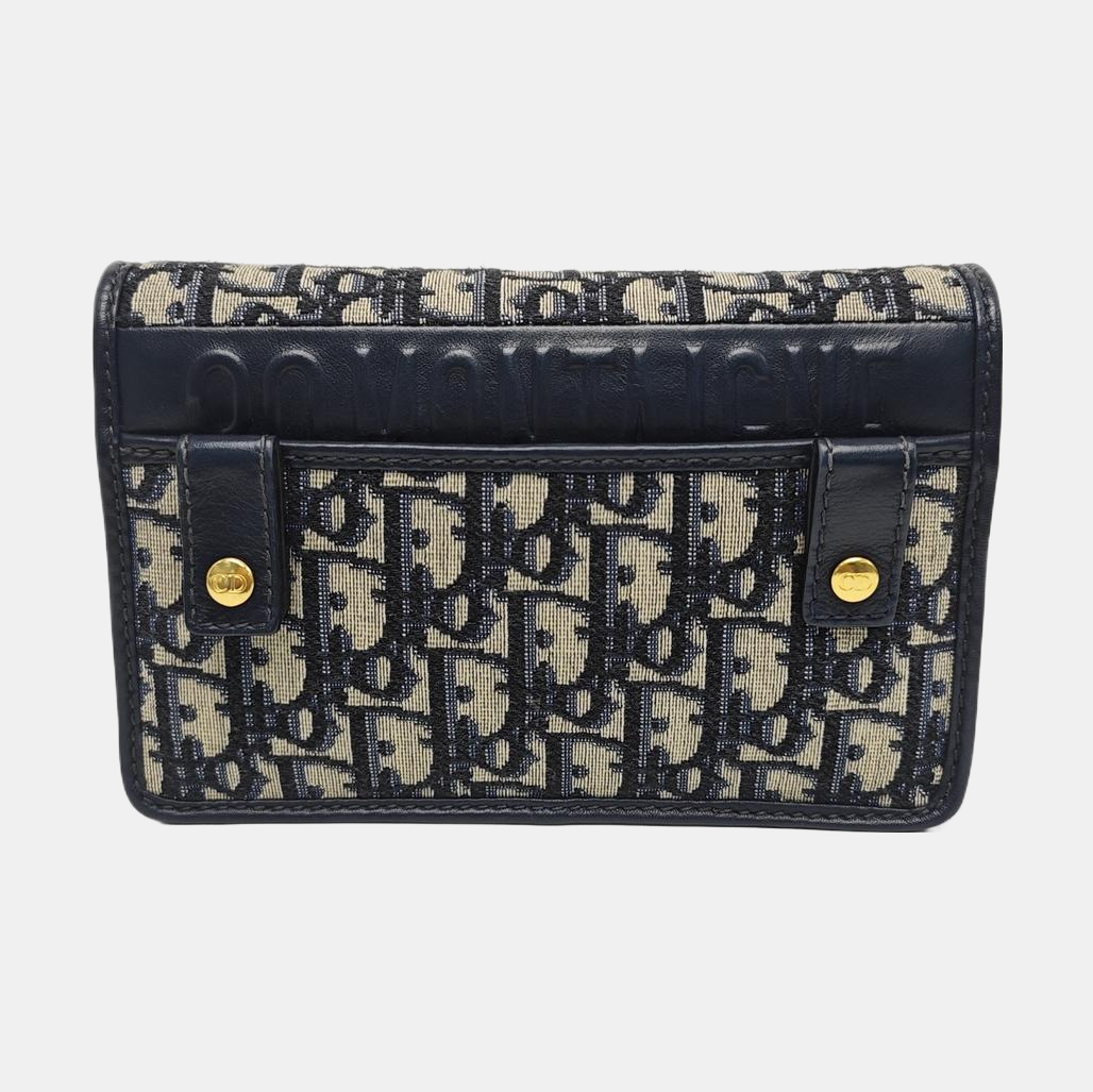 30 Montaigne Mini Oblique Canvas Blue