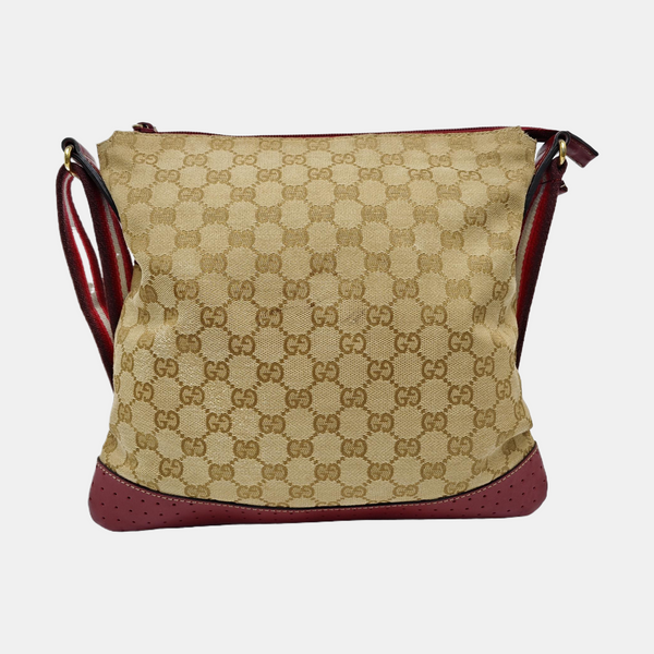 Monogram Canvas Shoulder Bag Beige