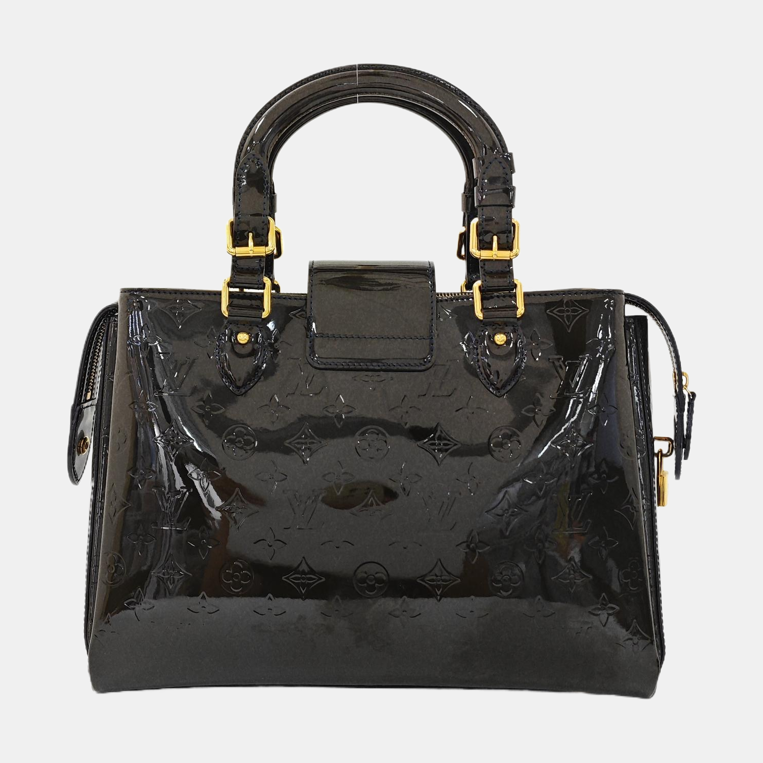 MELROSE AVENUE Monogram Patent Leather Green