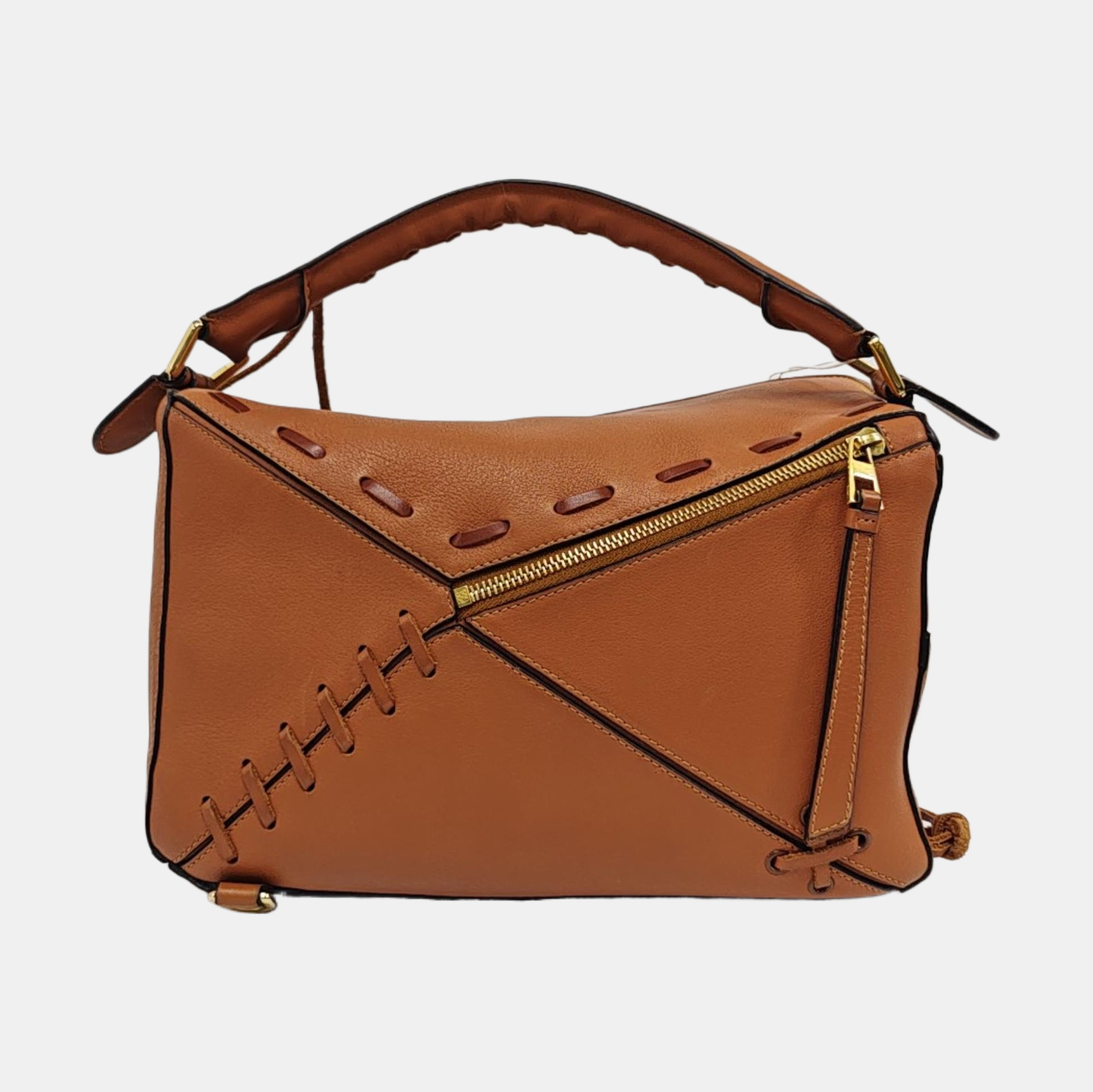 Puzzle Medium Quilted Calfskin Brown