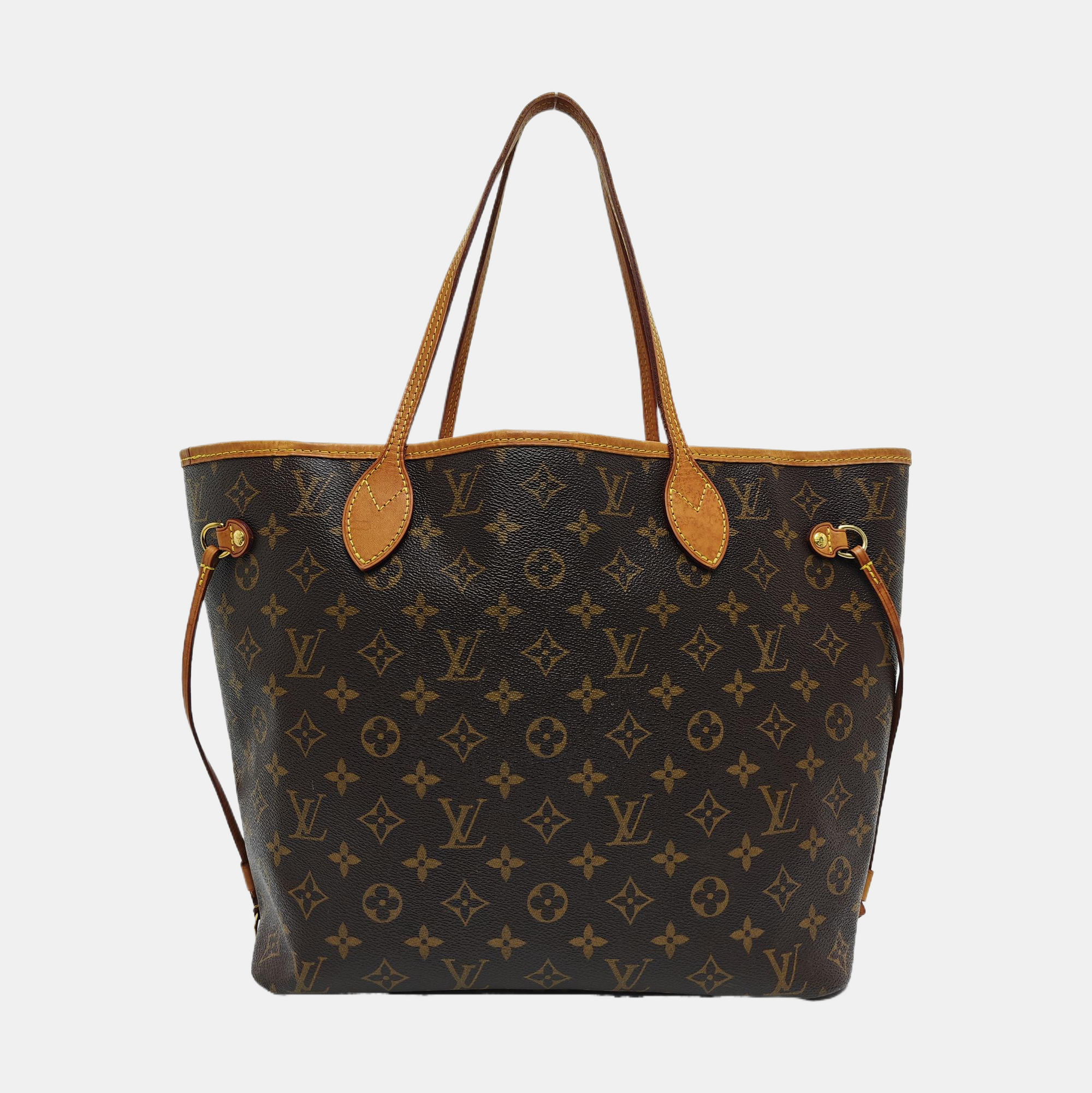 NEVERFULL MM Monogram Coated Canvas Brown