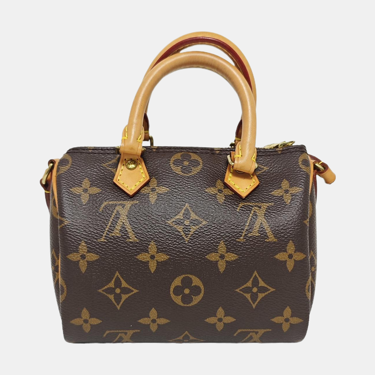 SPEEDY Nano Monogram Coated Canvas Brown
