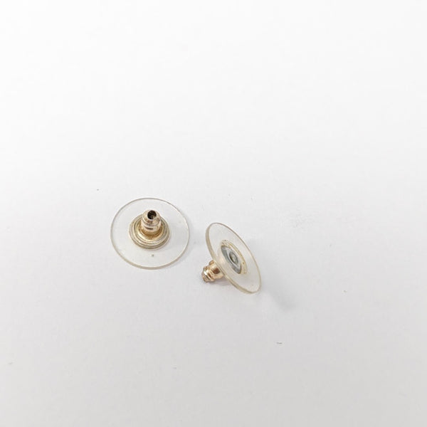 CC Logo Metal Clear Stud Earrings