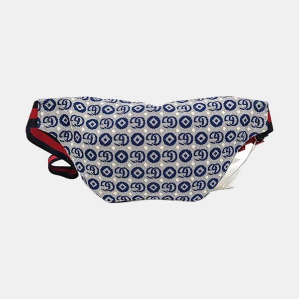 Print Monogram Fabric Blue