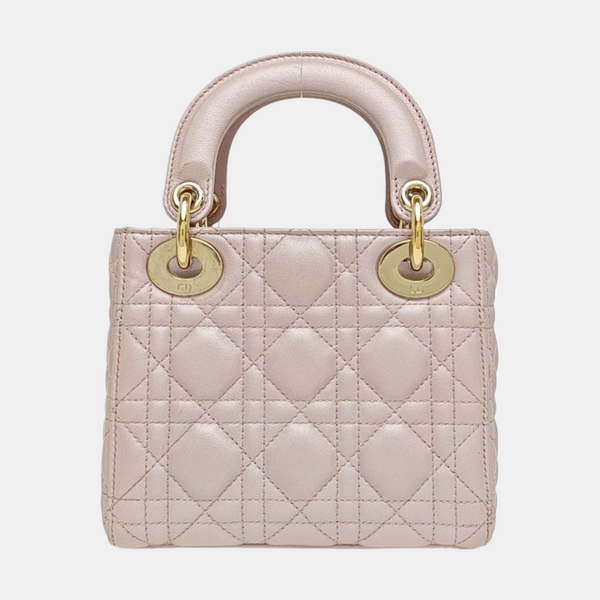 Lady Dior Mini Cannage Lambskin Pink
